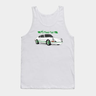 supercar 911 carrera rs turbo 1972 white green Tank Top